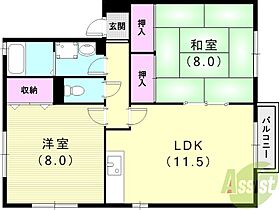 Forever HillV  ｜ 兵庫県神戸市北区鹿の子台南町3丁目（賃貸アパート2LDK・2階・62.10㎡） その2