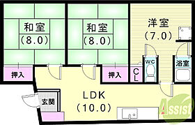 オオタニサンクレバー  ｜ 兵庫県神戸市長田区大谷町3丁目24-10（賃貸マンション3LDK・3階・63.85㎡） その2