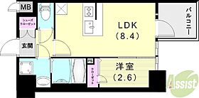 エスリード神戸三宮ヒルズ  ｜ 兵庫県神戸市中央区中山手通2丁目1-23（賃貸マンション1LDK・14階・29.24㎡） その2