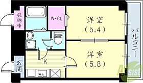 クレール久保  ｜ 兵庫県神戸市北区谷上西町（賃貸マンション2K・2階・36.00㎡） その2