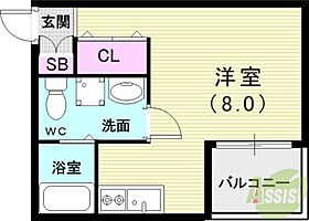 CASA松原  ｜ 兵庫県神戸市兵庫区芦原通2丁目（賃貸アパート1R・1階・21.01㎡） その2