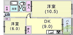 夢野ハイタウン1号棟 6階/-