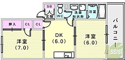 大倉山ハイツA棟 2階/203