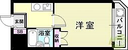 マンエイマンション 1Kの間取図画像