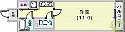 リアンジェ神戸北 1Kの間取図画像