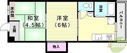 ハイツ 2DKの間取図画像