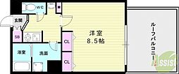 プレサンス神戸裁判所前 1Kの間取図画像