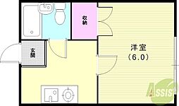 ワンルームKOYO 1Kの間取図画像