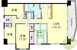 ルモングレース北鈴蘭台 3LDKの間取図画像
