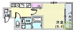 ロイズグラン神戸下沢通 1Kの間取図画像