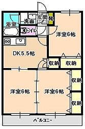 メゾン飯沼 3DKの間取図画像