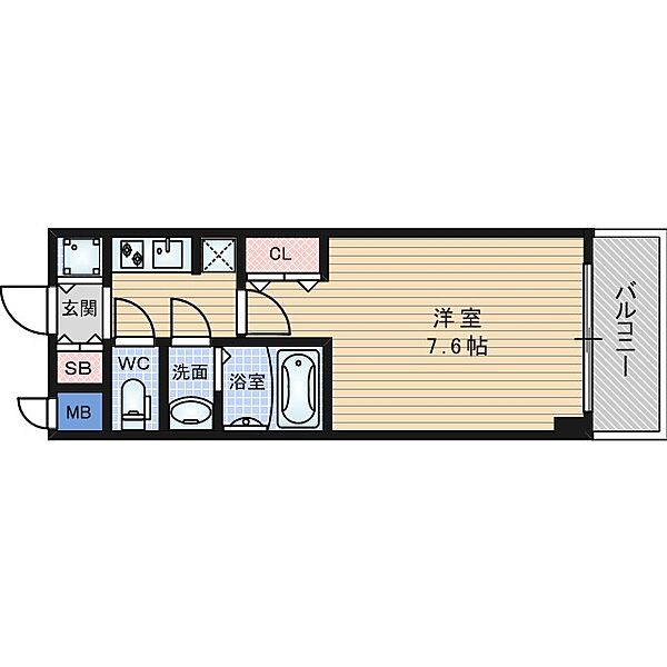 サムティ本町橋2MEDIUS ｜大阪府大阪市中央区本町橋(賃貸マンション1K・5階・24.18㎡)の写真 その2