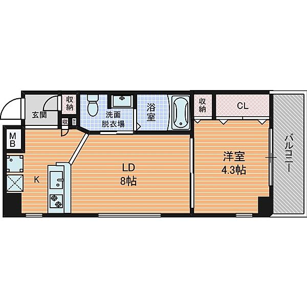 アドーラブル船場 ｜大阪府大阪市中央区北久宝寺町２丁目(賃貸マンション1LDK・2階・28.80㎡)の写真 その2