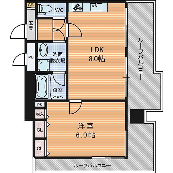 大阪府大阪市中央区内淡路町３丁目(賃貸マンション1LDK・10階・34.92㎡)の写真 その2