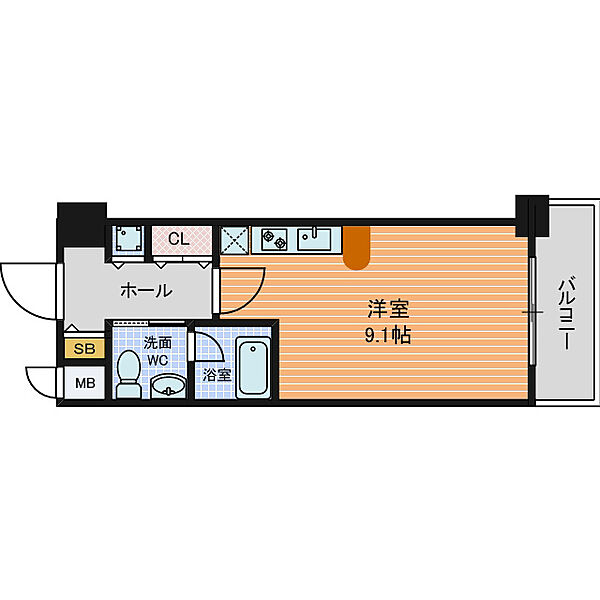 ISM谷町六丁目 ｜大阪府大阪市中央区安堂寺町２丁目(賃貸マンション1R・5階・25.20㎡)の写真 その2