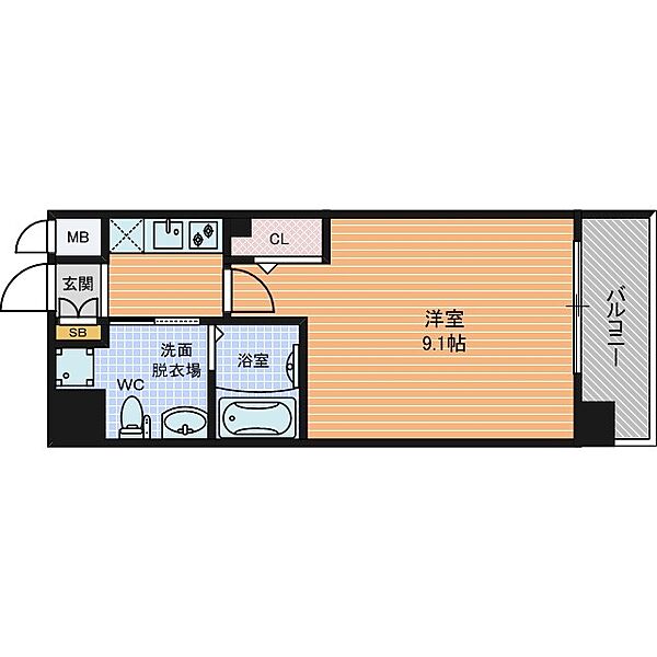 レジディア谷町 ｜大阪府大阪市中央区十二軒町(賃貸マンション1K・10階・27.38㎡)の写真 その2