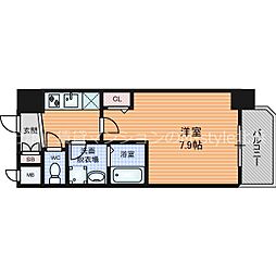 インザグレイス梅田北 1Kの間取図画像