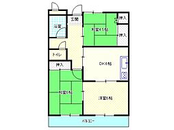 田中ハイツ 3DKの間取図画像