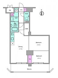 ビエラコート内久宝寺 10階1SLDKの間取り