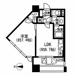 レジディアイチガヤ 1LDKの間取図画像