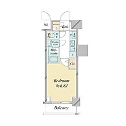 ドゥーエ新横浜 1Kの間取図画像