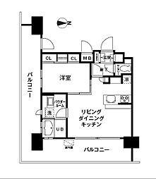 レジディア大森東 1LDKの間取図画像