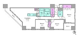 レジディア日本橋馬喰町 3LDKの間取図画像
