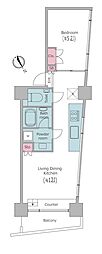 レジディア目黒3 1LDKの間取図画像