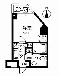 レジディア中野 1Kの間取図画像