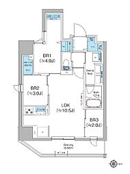 クレヴィアリグゼ蒲田西 3LDKの間取図画像