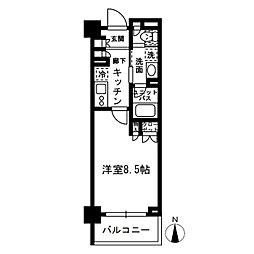 レジディア中落合-C 1Kの間取図画像