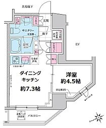 ステラメゾン三軒茶屋 1DKの間取図画像