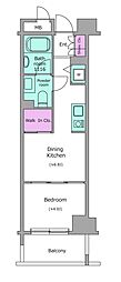 レジディア荻窪 1DKの間取図画像