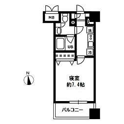 レジディア四谷三丁目 1Kの間取図画像