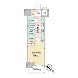 プレミアステージ駒込 1Kの間取図画像