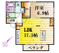 フレグランス木村Ａ  ｜ 広島県広島市安佐北区深川4丁目（賃貸アパート1LDK・1階・57.54㎡） その2