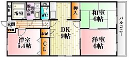 ユーミー尾和 3DKの間取図画像