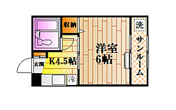 MNビル 1Kの間取図画像