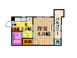 MNビル 1Kの間取図画像