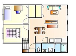 フローラ山本 2階2LDKの間取り