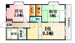 第三岡田ビル 2DKの間取図画像
