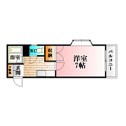 高松ビル 1Kの間取図画像