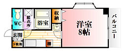 コンフォート和泉 1Kの間取図画像