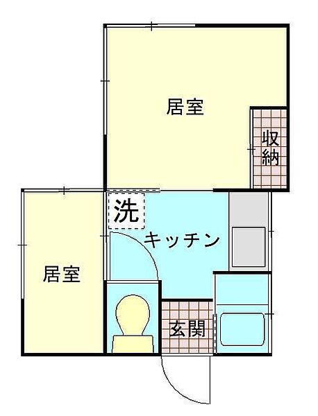 船越3丁目アパート(船越町グランドール) 2F｜神奈川県横須賀市船越町3丁目(賃貸アパート2K・1階・31.15㎡)の写真 その2