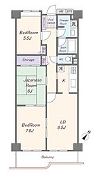 シティラック沼津 3LDKの間取図画像