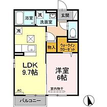 ヴェルデパティオ中央B棟 102 ｜ 大分県中津市中央町2丁目（賃貸アパート1LDK・1階・40.29㎡） その2