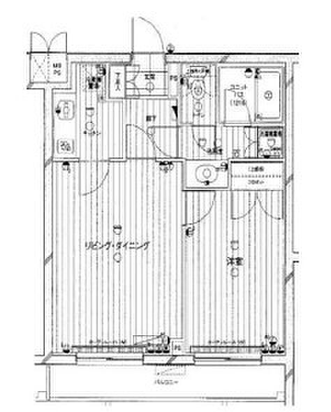 ルーブル早稲田弐番館 101｜東京都新宿区戸山１丁目(賃貸マンション1LDK・1階・42.16㎡)の写真 その2