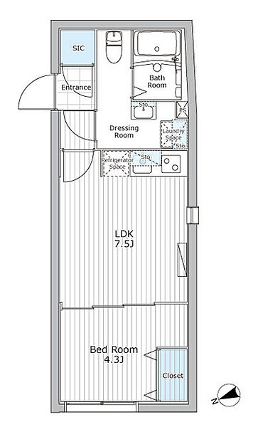 レジデンス市谷仲之町 301｜東京都新宿区市谷仲之町(賃貸マンション1DK・3階・30.24㎡)の写真 その2