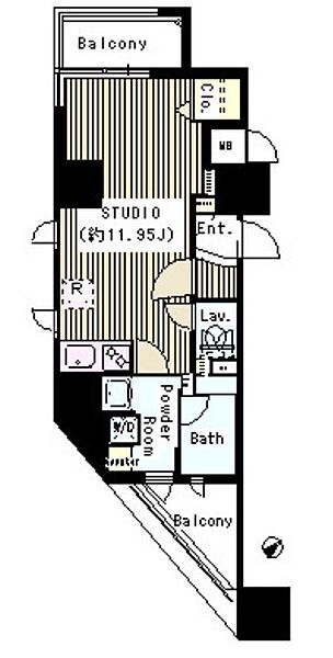 グランベル西早稲田ラフィーネ 401｜東京都新宿区西早稲田２丁目(賃貸マンション1R・4階・33.06㎡)の写真 その2