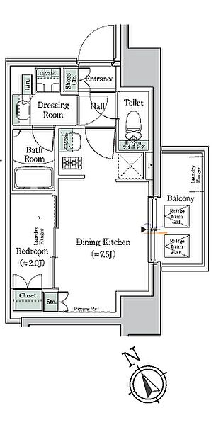 ＯＮＥ　ＲＯＯＦ　ＲＥＳＩＤＥＮＣＥ　ＮＩＳＨＩＮＩＰＰＯＲ 610｜東京都荒川区西日暮里５丁目(賃貸マンション1DK・6階・26.14㎡)の写真 その2